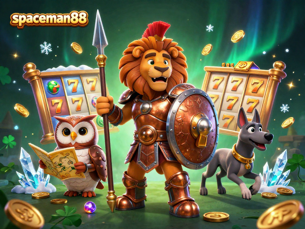 Engage with spaceman88 and win big across dynamic slot games featuring a Spartan lion, owl strategist, and greyhound messenger.