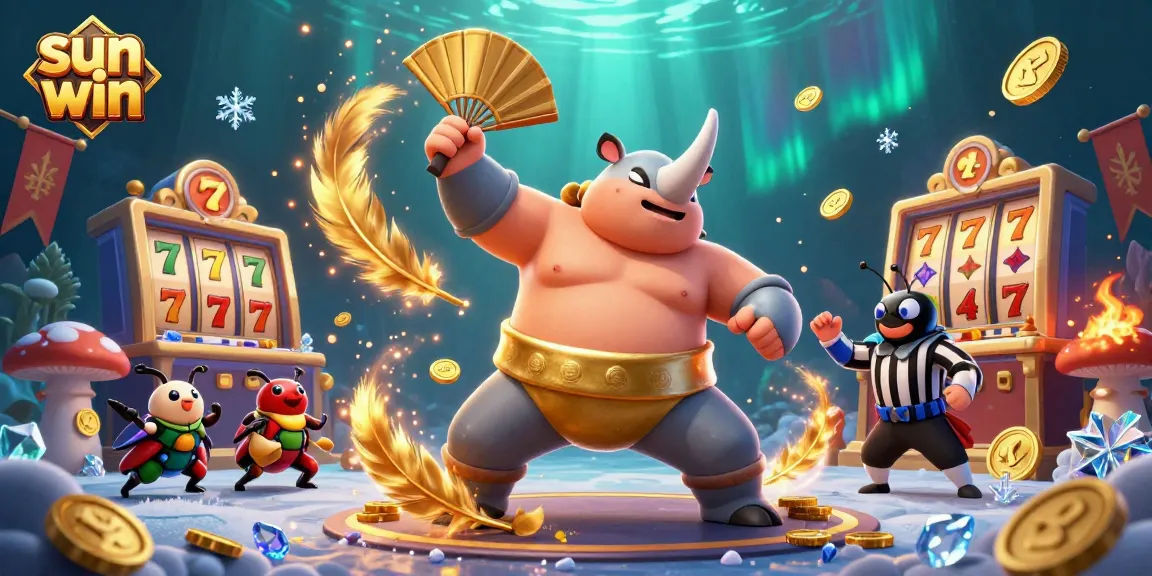 Experience the excitement of sun win casino with a lively beetle-themed gaming scene.