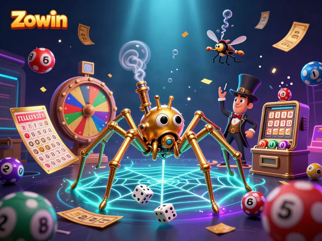 Zowin gaming experience featuring captivating characters and dynamic lottery elements