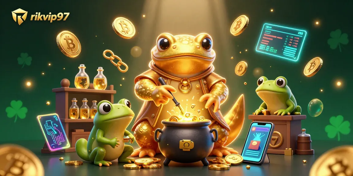 Experience excitement with rikvip97 as the giant salamander alchemist turns metals into gold coins.