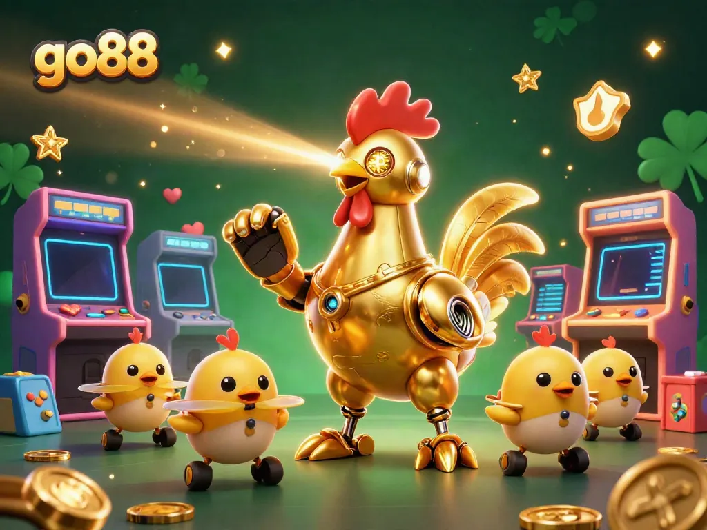 Experience the thrill of gaming with the vibrant go88 platform, showcasing retro-futuristic characters and arcade excitement.