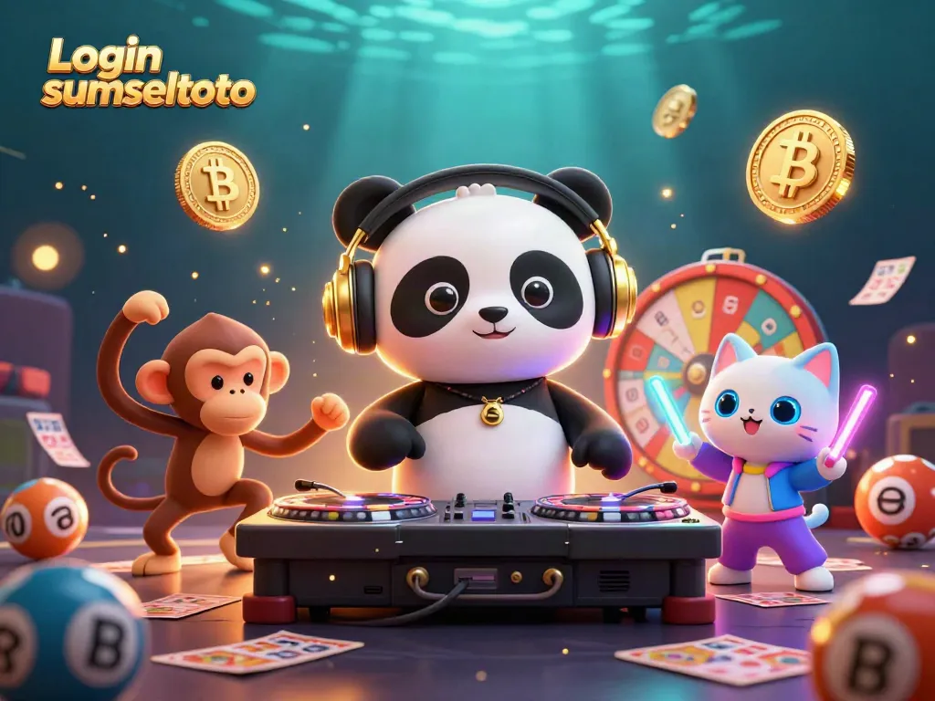 Experience dynamic gameplay with Login sumseltoto featuring vibrant characters and lottery elements in a casino setting.